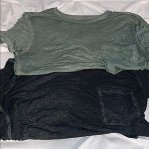 set of 2 soft abercrombie pocket tees
